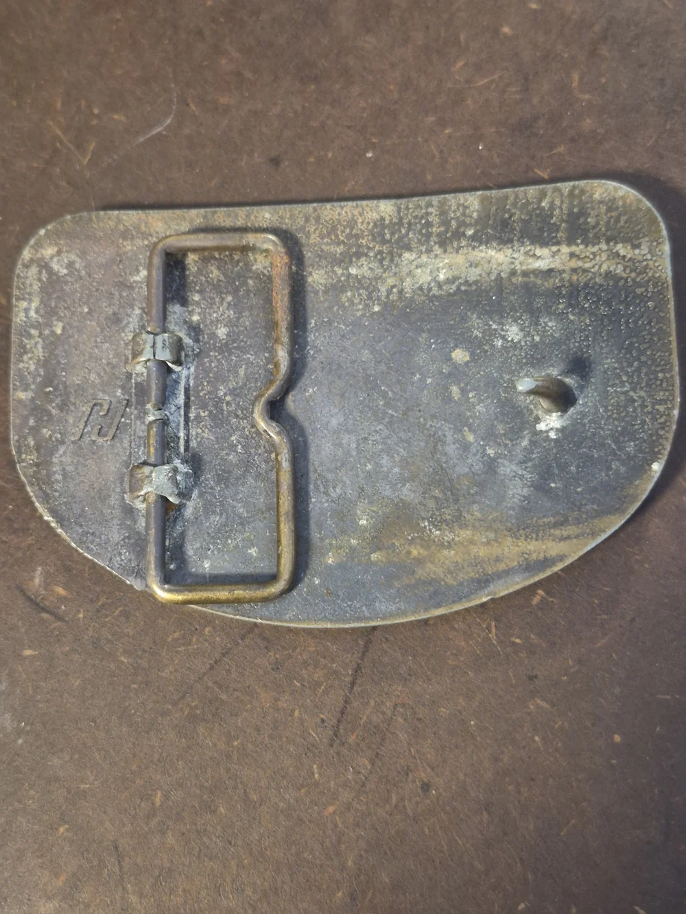 Vintage Raleigh Lights Brass Tone Big Rig Semi Truck Country Western Belt Buckle